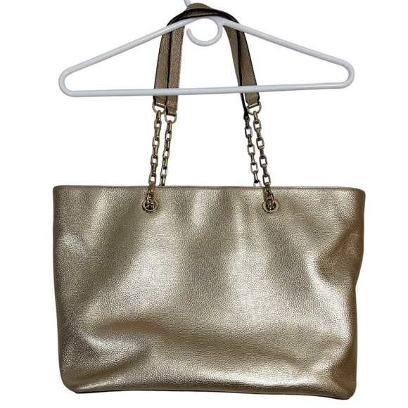 Michael Kors Gold Mercer Chain Link Tote Bag - Picture 4 of 11